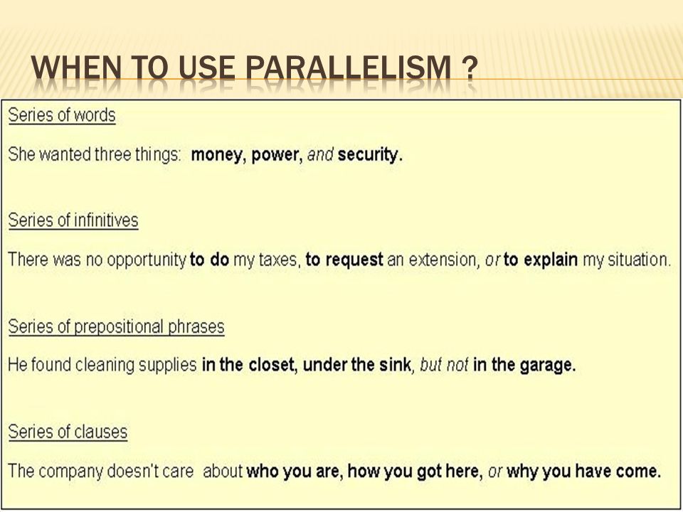 10 clear examples of faulty parallel in writing and speech