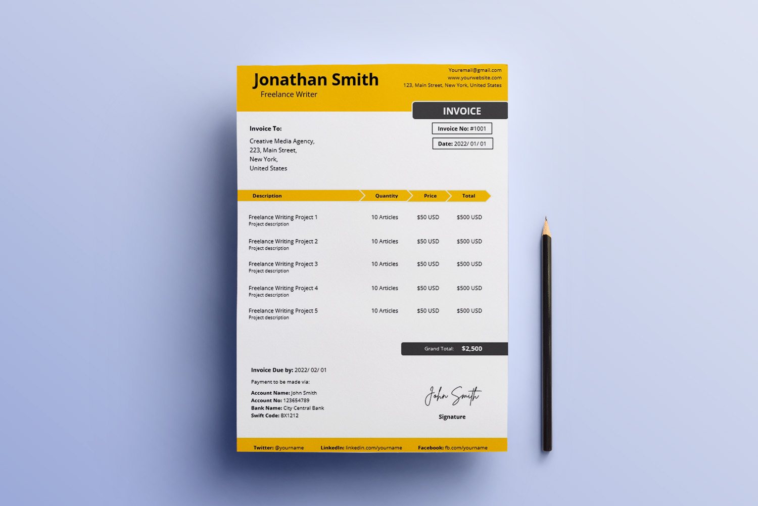 10 effective invoice template examples for your business