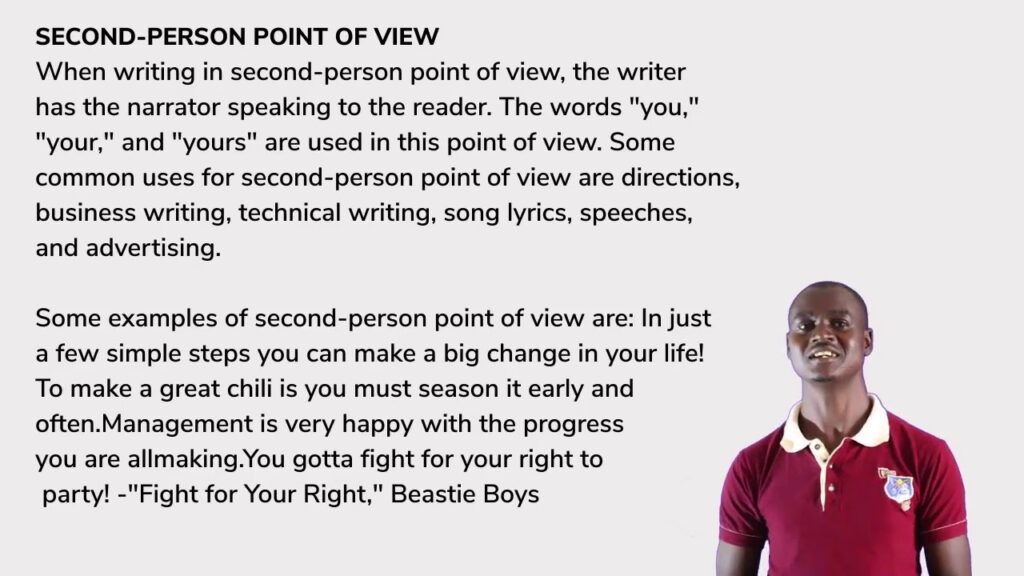 2nd person point of view examples in storytelling