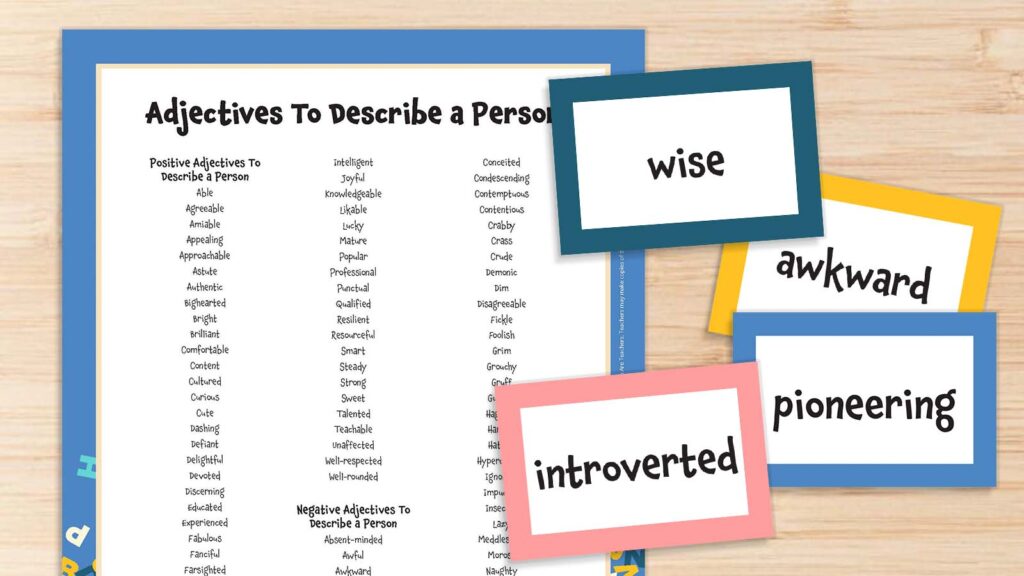 adjectives to describe a person enhance your vocabulary
