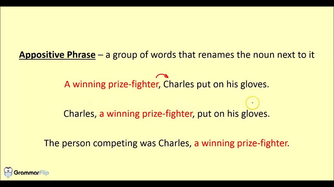 and effective appositive phrase examples for writers