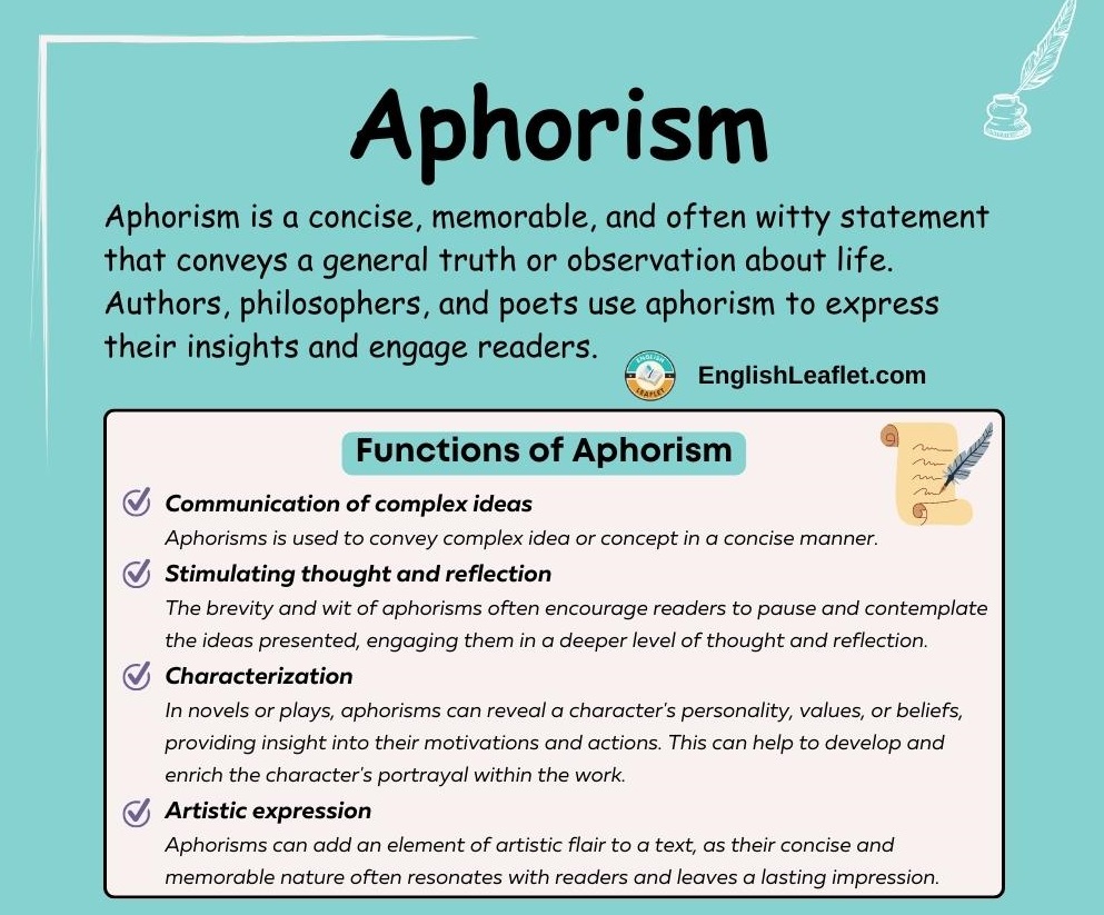 aphorism examples in literature insightful expressions explored