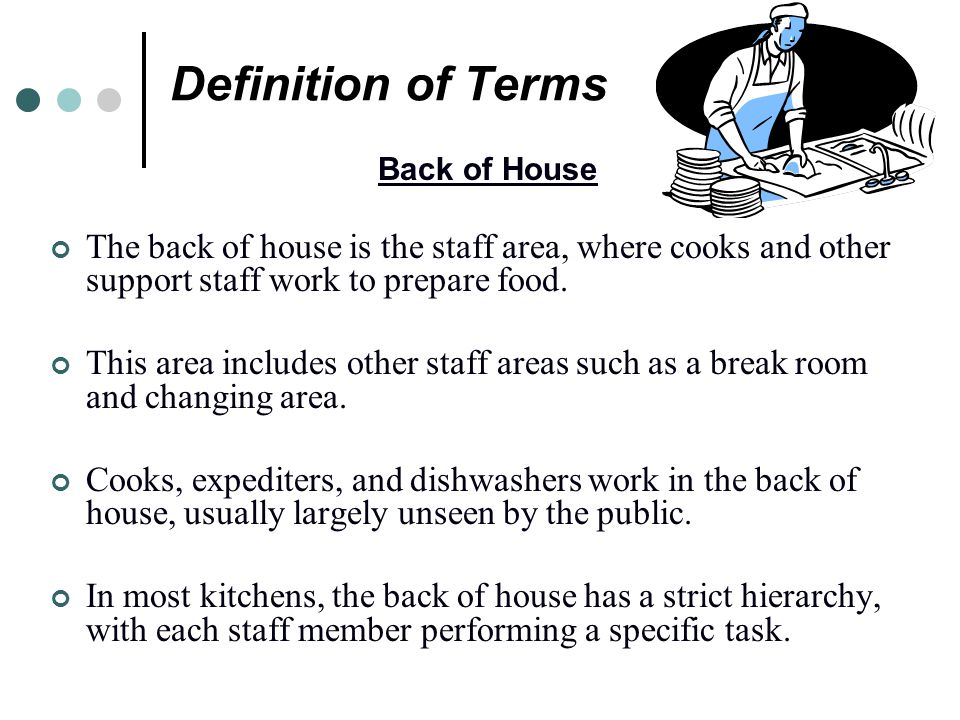 back of house meaning in hospitality operations
