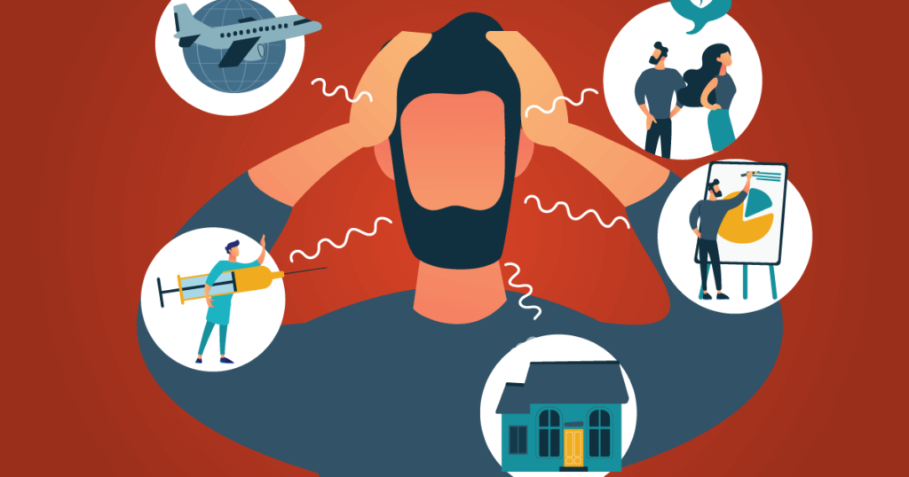 bad stress examples impacting your well being
