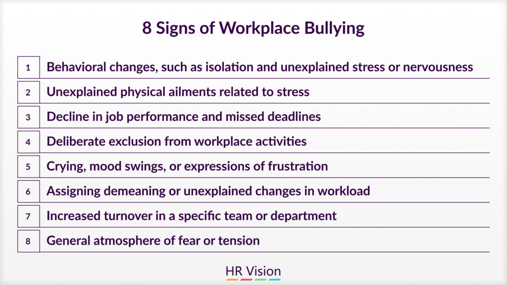 bullying in the workplace key examples and signs