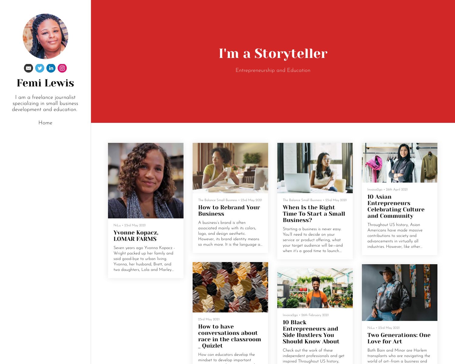 business portfolio examples for professionals