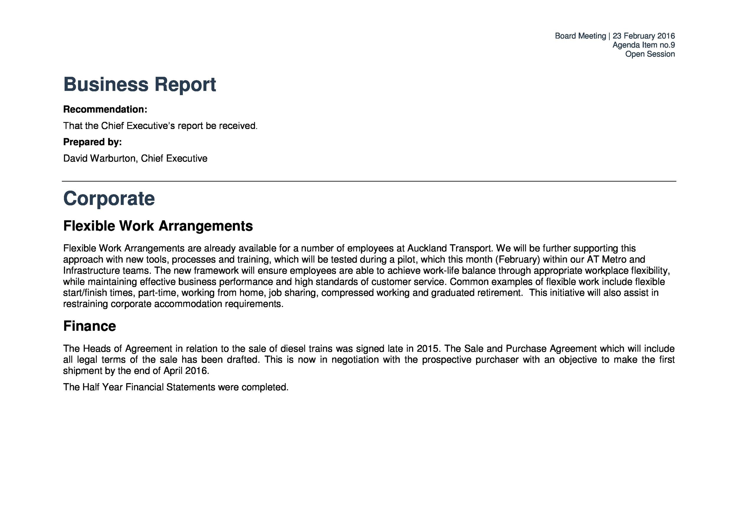 business report example formats and tips