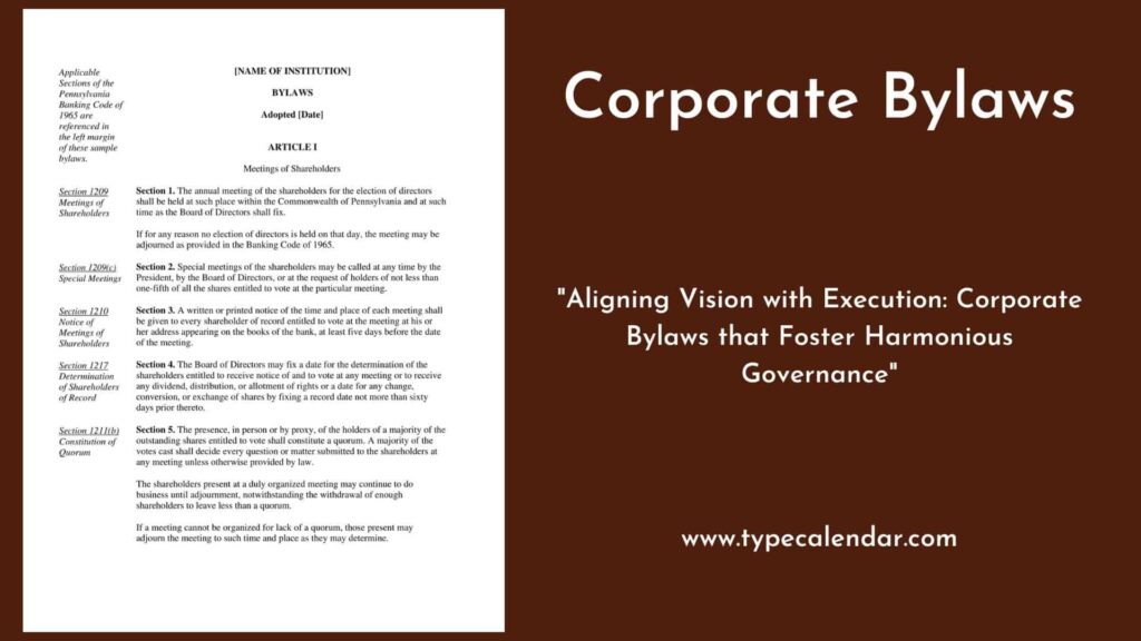 bylaws template examples for your organization