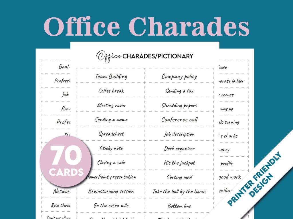 charades ideas for fun group activities