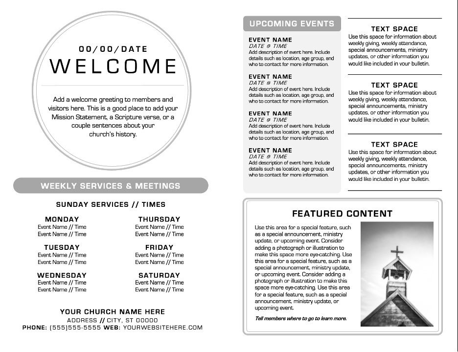 church bulletin examples to engage your congregation