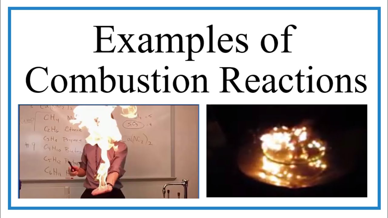 combustion reaction examples in everyday life