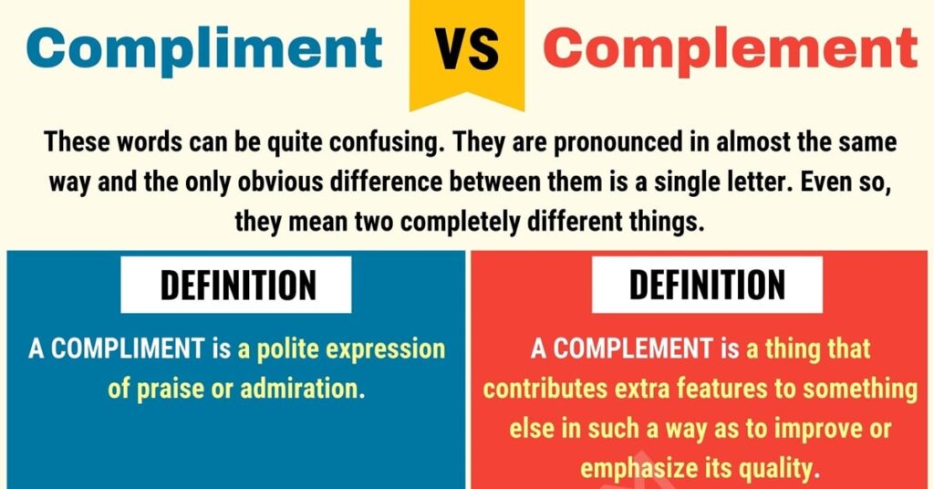 complement vs compliment key examples explained