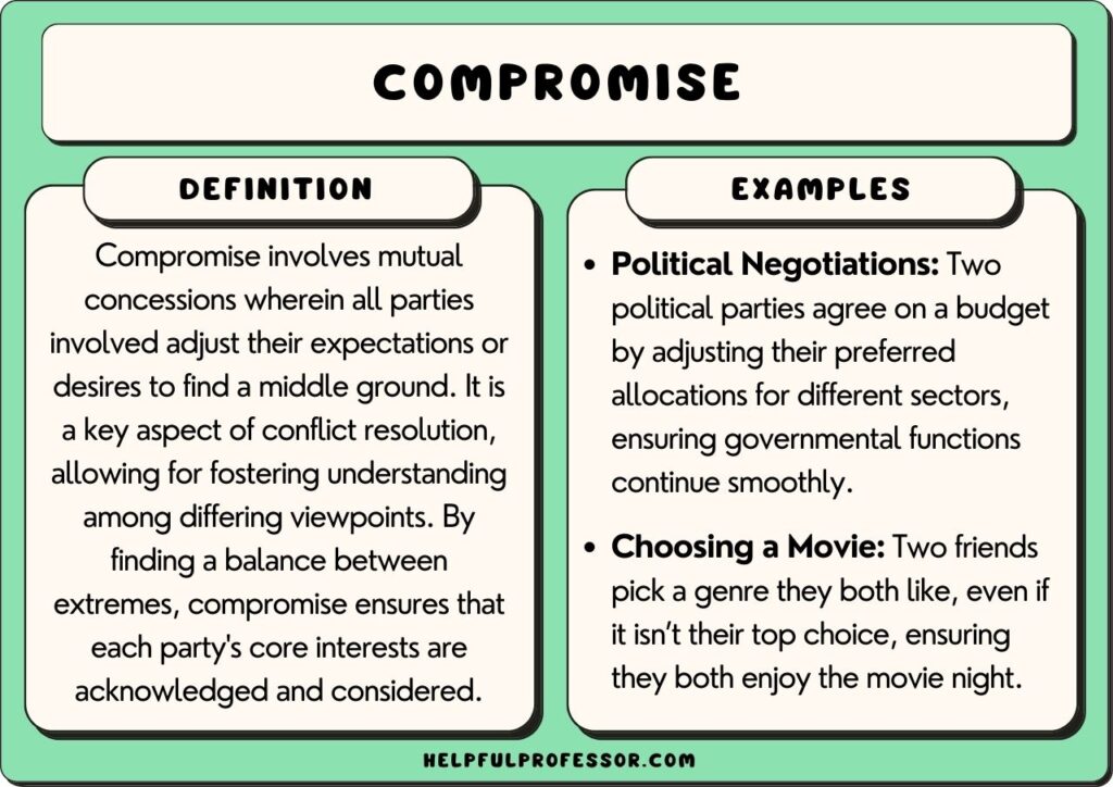 compromise examples for personal and professional success