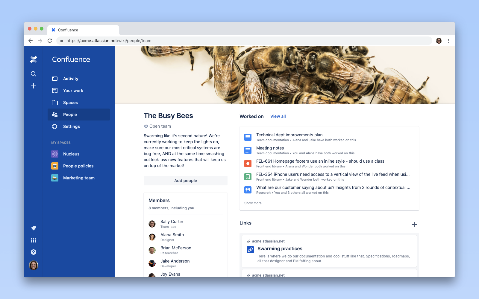 confluence page examples for better team collaboration