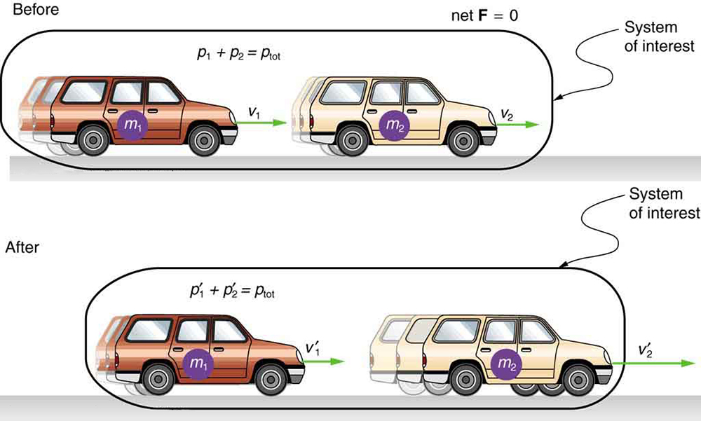conservation of momentum examples explained