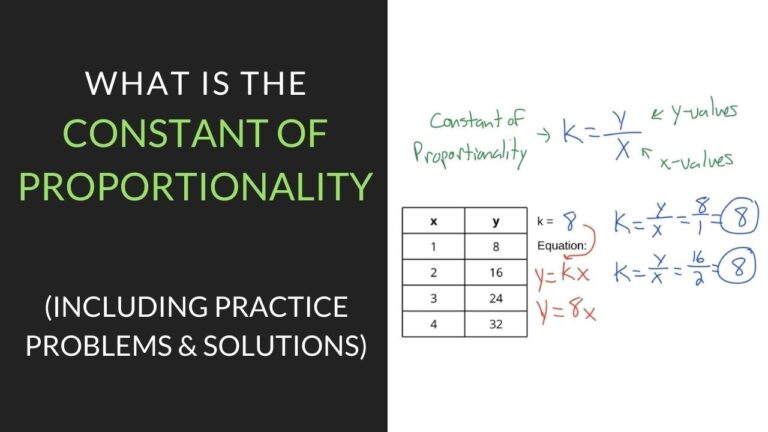Constant of Proportionality with Examples