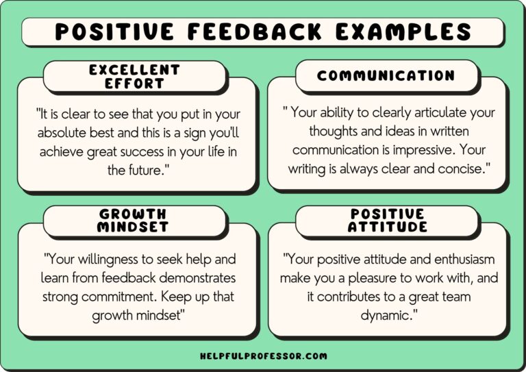 Constructive Feedback Examples for Students