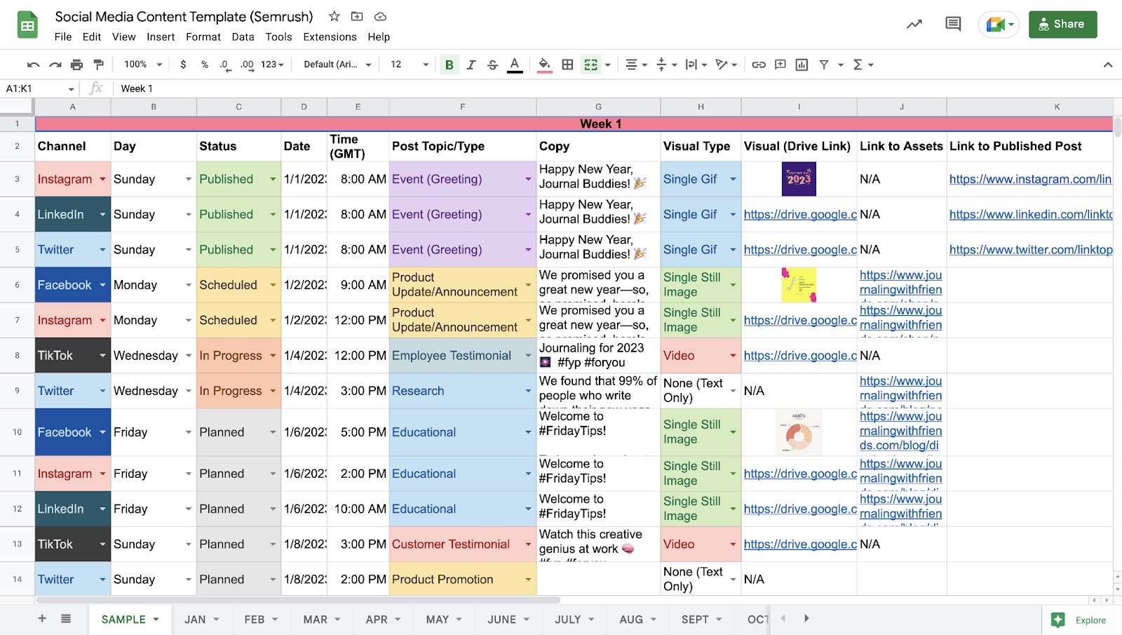 content calendar examples to enhance your strategy