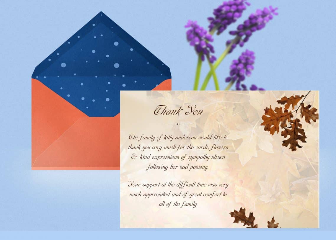 do you send thank you cards after a funeral examples tips