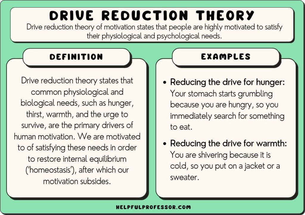 drive reduction theory examples explained