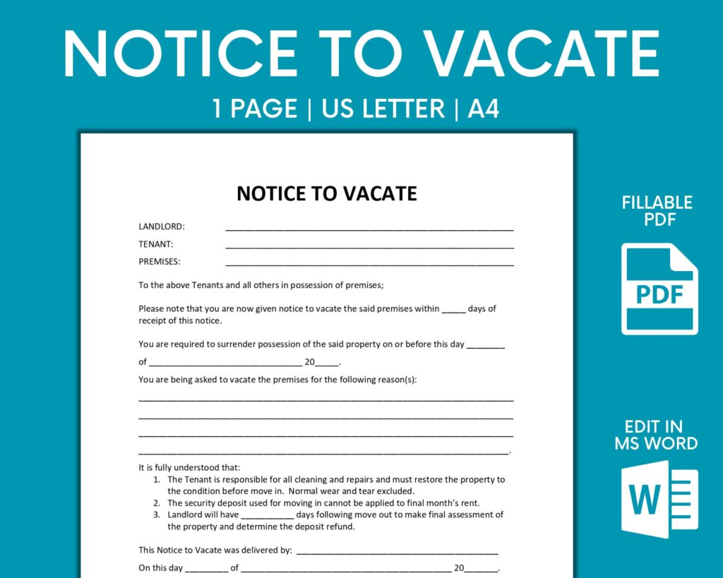 eviction notice template examples for landlords