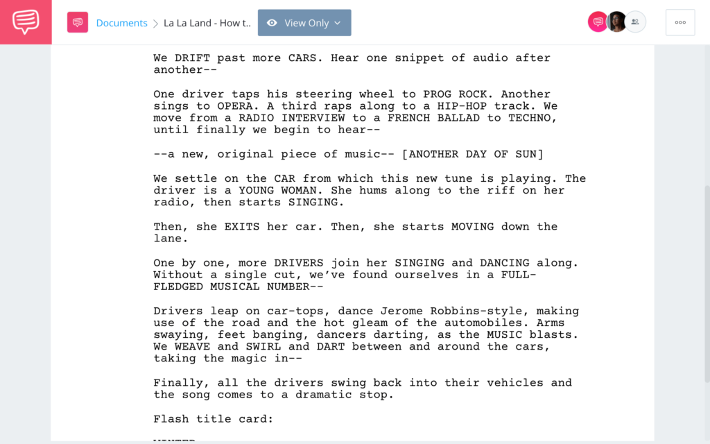 example of a script for a play you can explore