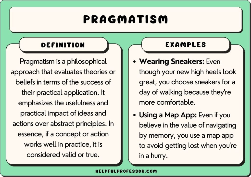 example of pragmatism in decision making