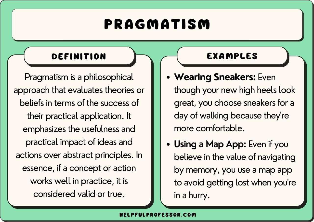 example of pragmatism in decision making