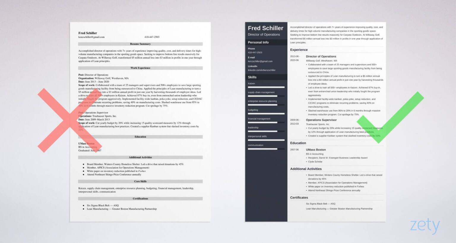 examples of a director of operations resume