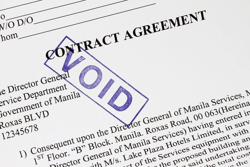 examples of a void contract explained