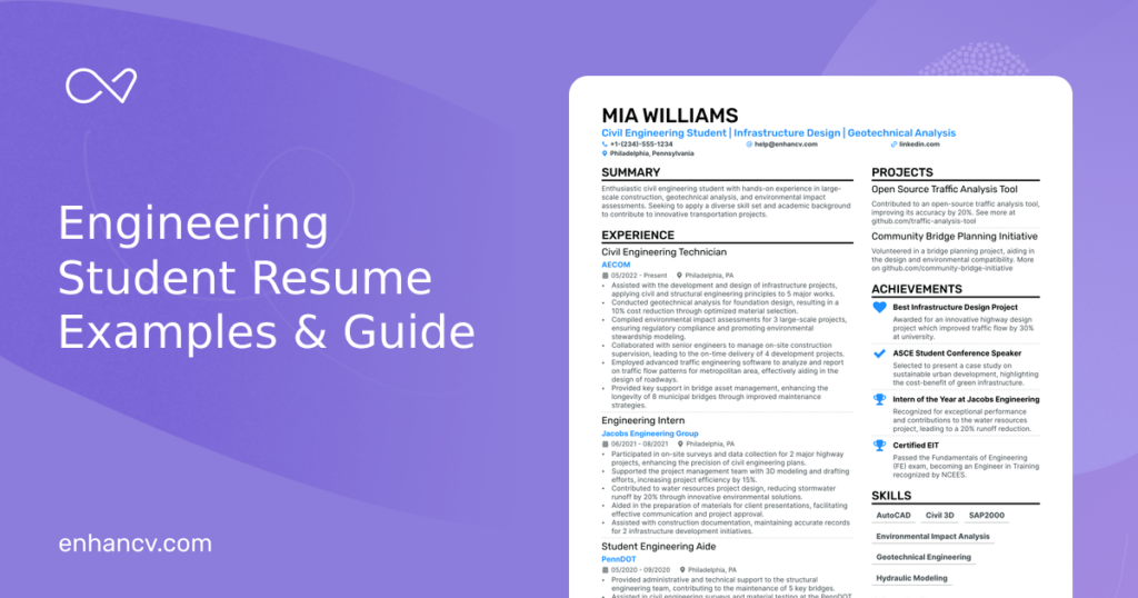 examples of a winning engineering resume