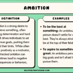 examples of ambition in life and its impact