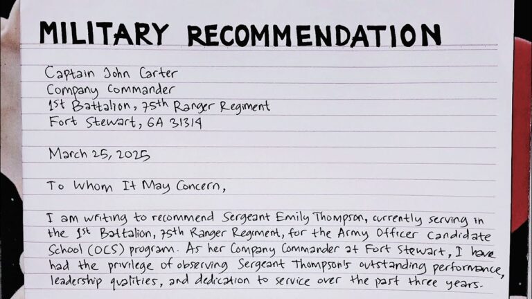 Tm Example Army Examples of an Army Letter of Recommendation