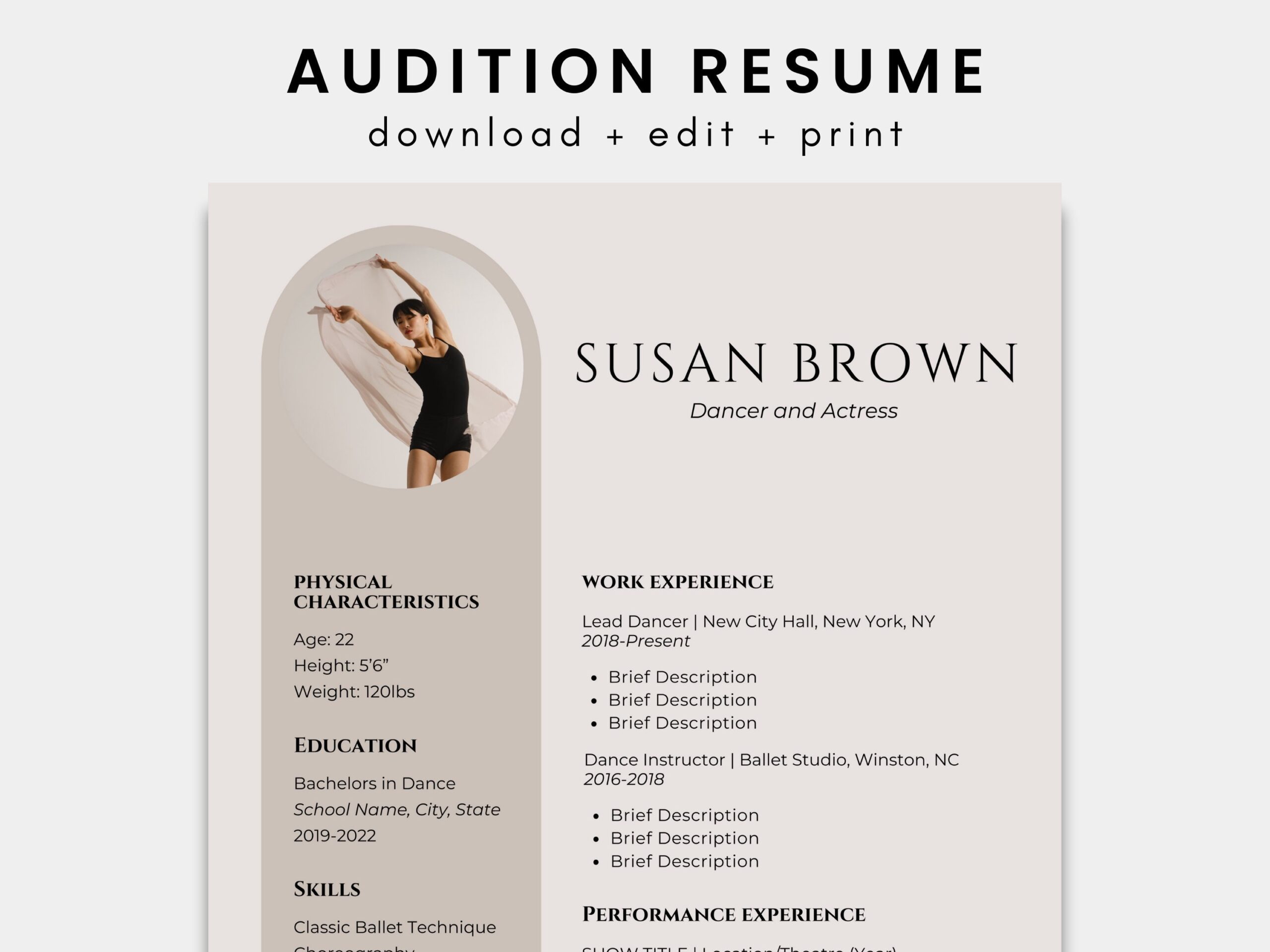 examples of an impressive dance resume you need scaled