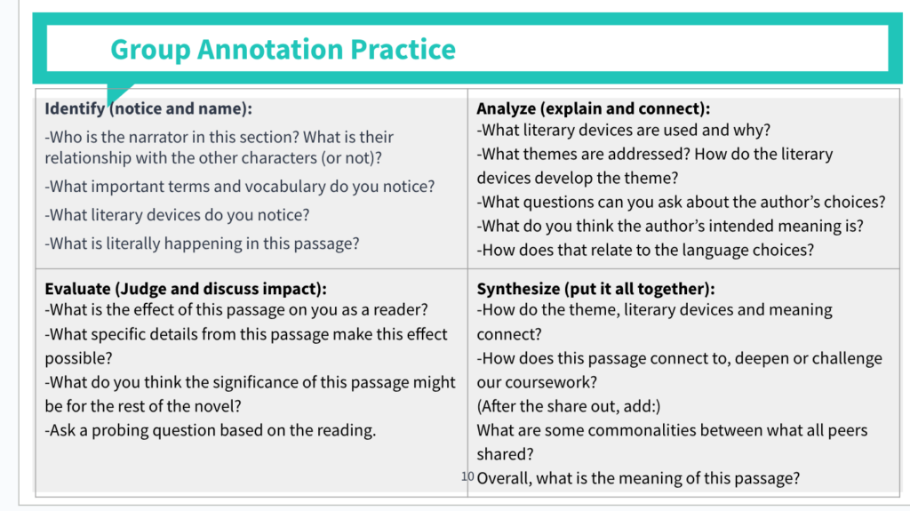 examples of annotation for better comprehension