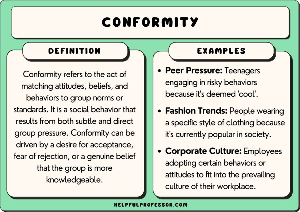 examples of bad conformity and its consequences