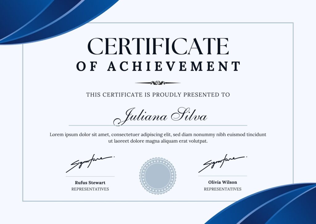 examples of certificate of achievement template designs