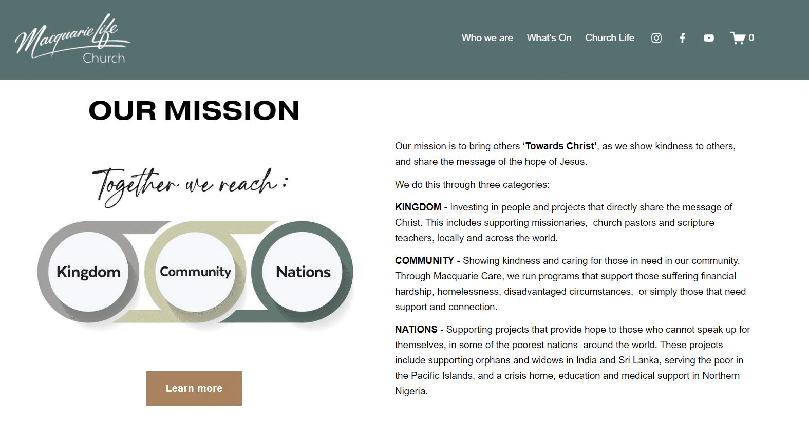 examples of church mission statements for growth