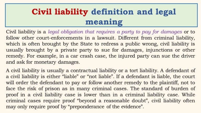 Examples of Civil Liabilities Explained