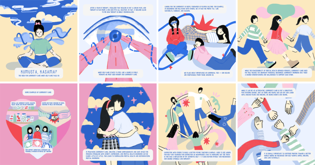 examples of community care vs self care for better well being