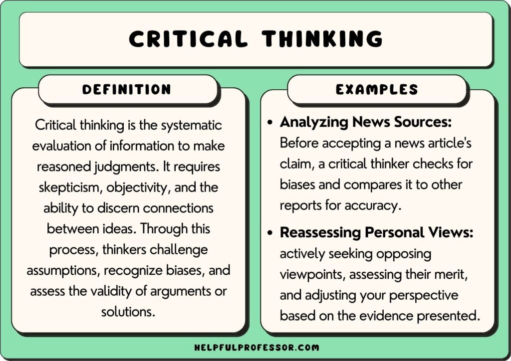 examples of critical thinking psychology in everyday life