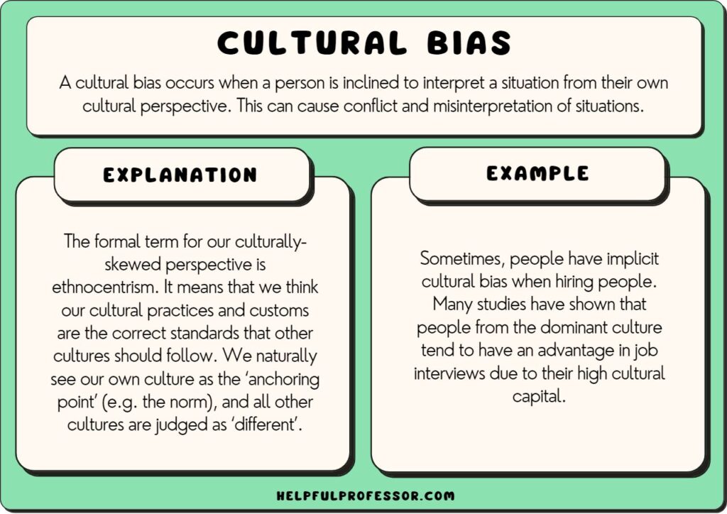examples of cultural bias in education