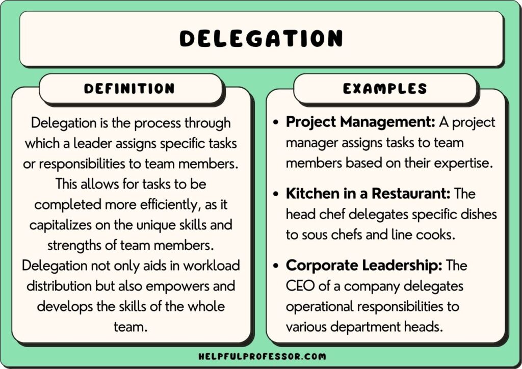examples of delegation in the workplace