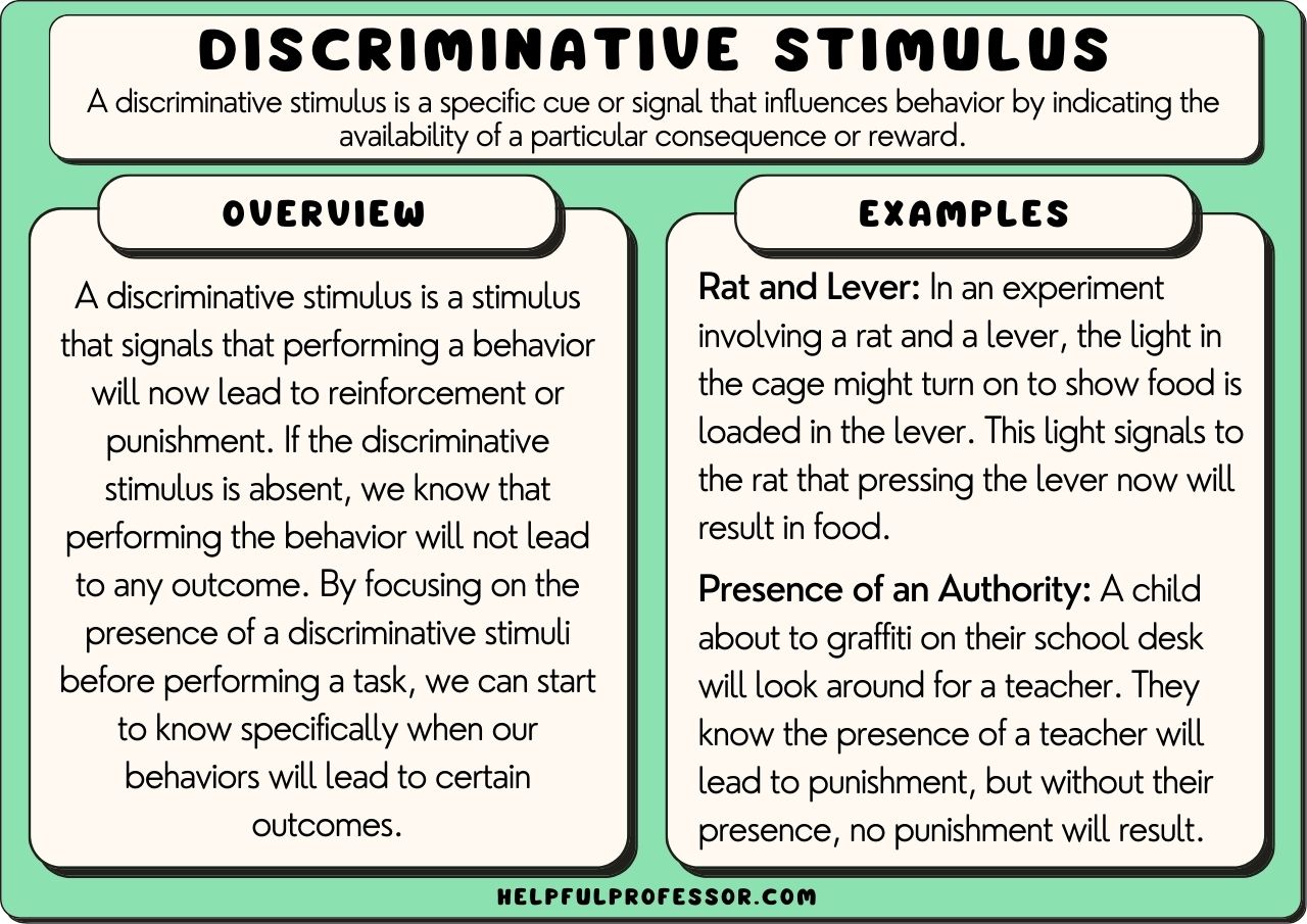 examples of discriminative stimulus in action