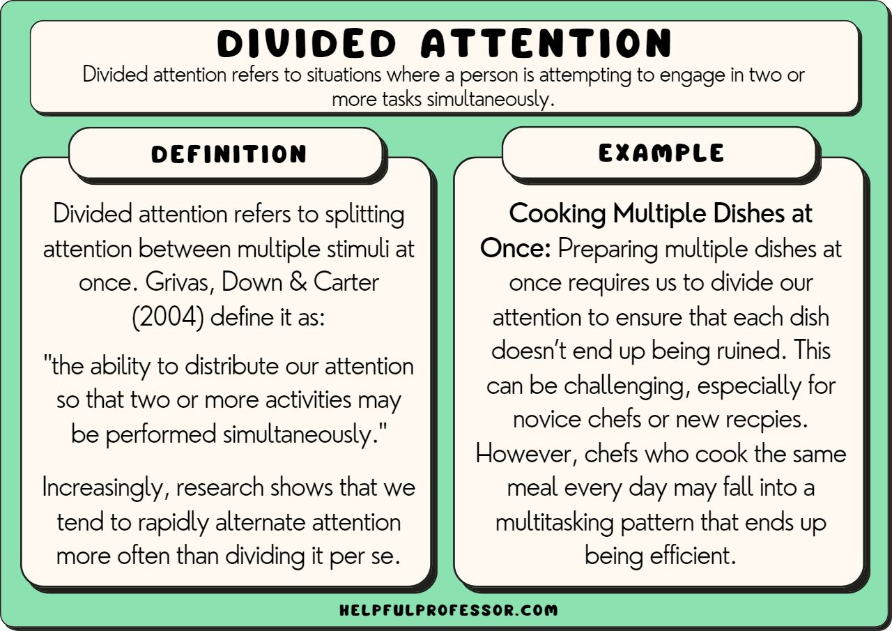 examples of divided attention and its effects