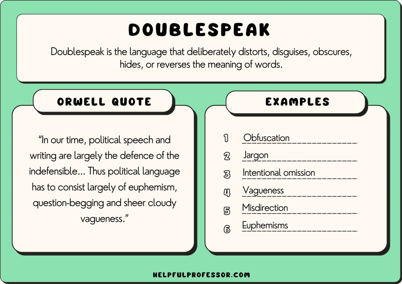 examples of doublespeak in advertising