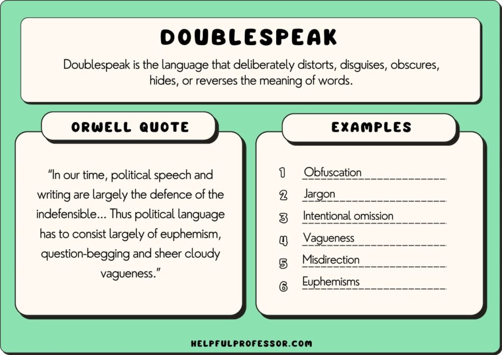 examples of doublethink in politics and media