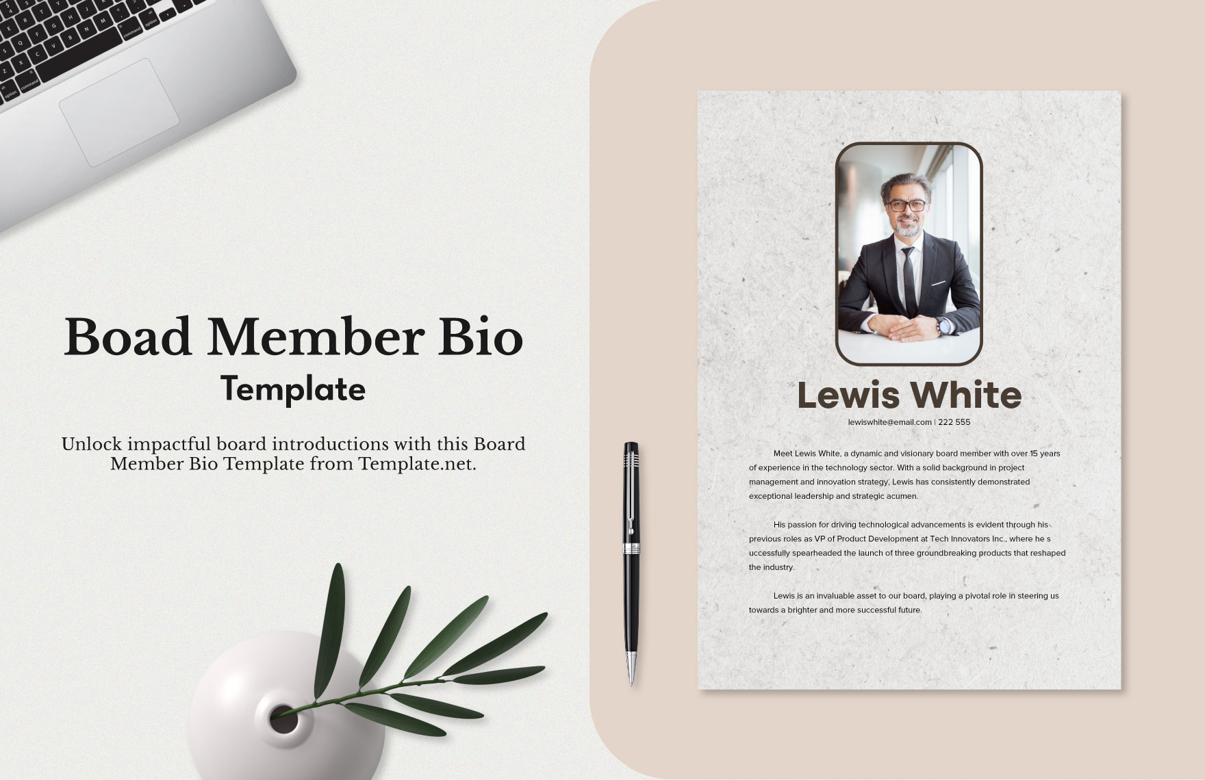 examples of effective board bio templates