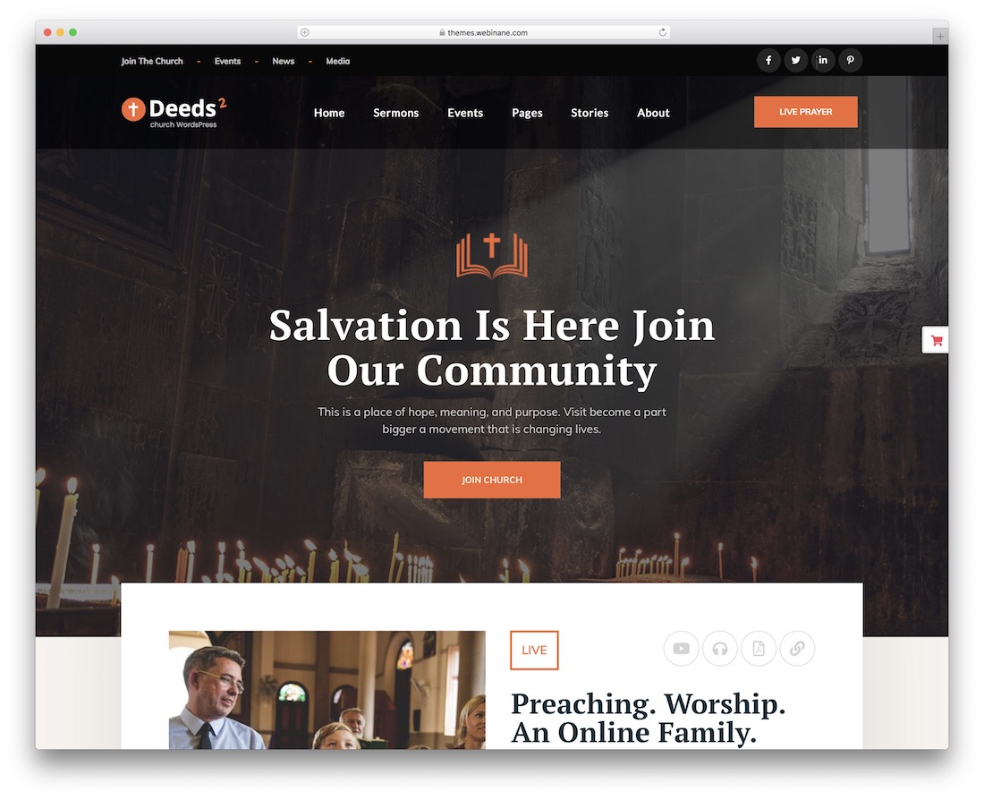 examples of effective church websites design
