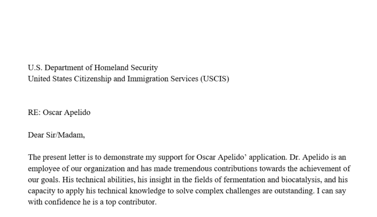 Examples of Effective Immigration Recommendation Letters